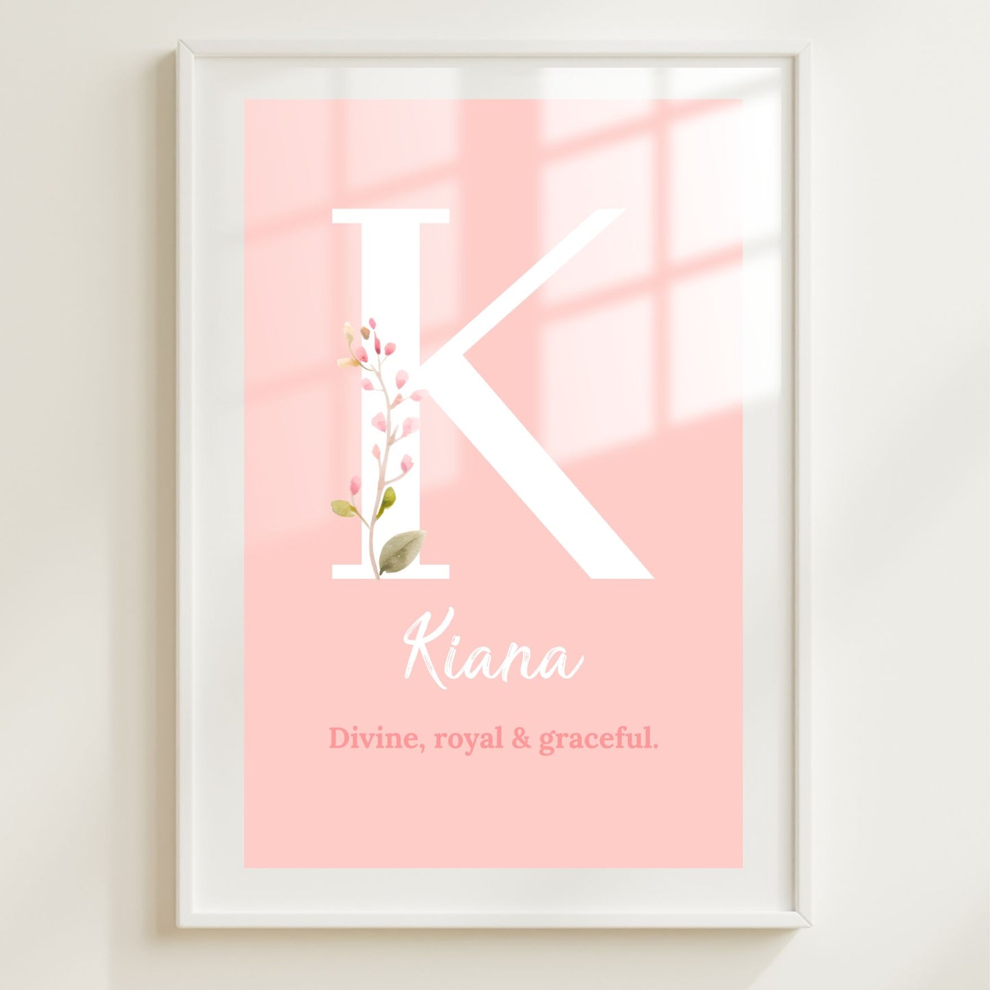 Personalised Name Print - Nursery Décor - Girl's Room Custom Wall Art