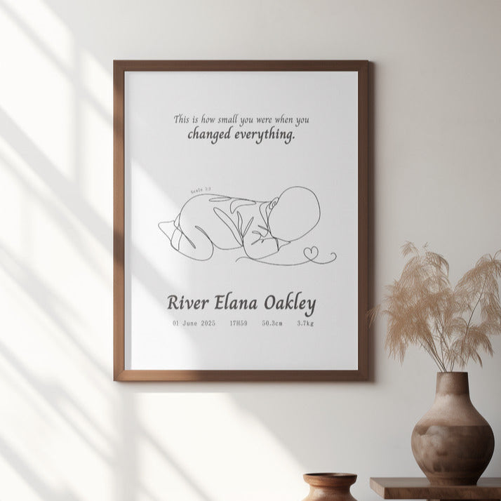 Life-Size Birth Poster | 1:1 Scale Newborn Print
