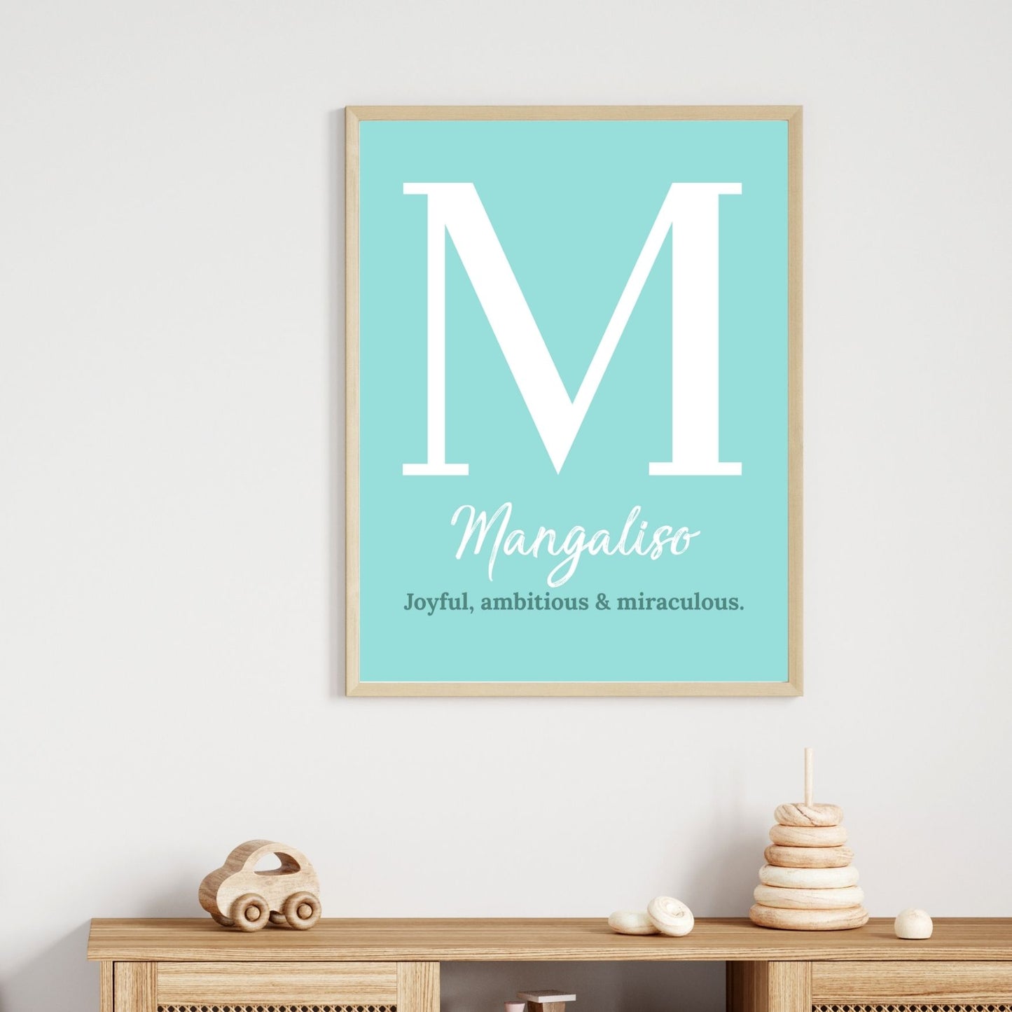 Customised Name Print - Nursery Décor - Boy's Room Personalised Wall Art