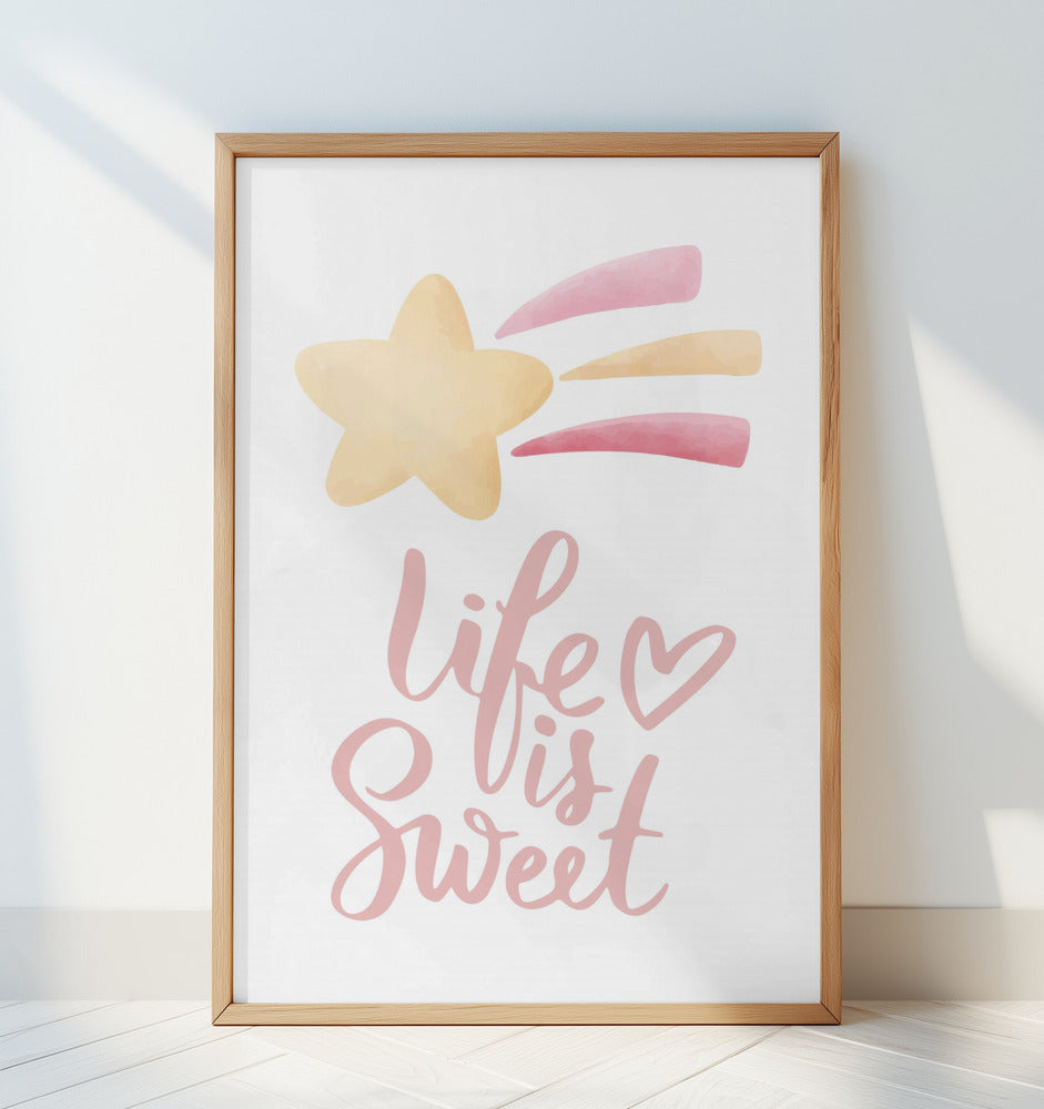 Girl's Poster Set - Nursery Décor Prints - Pink Inspirational Quotes