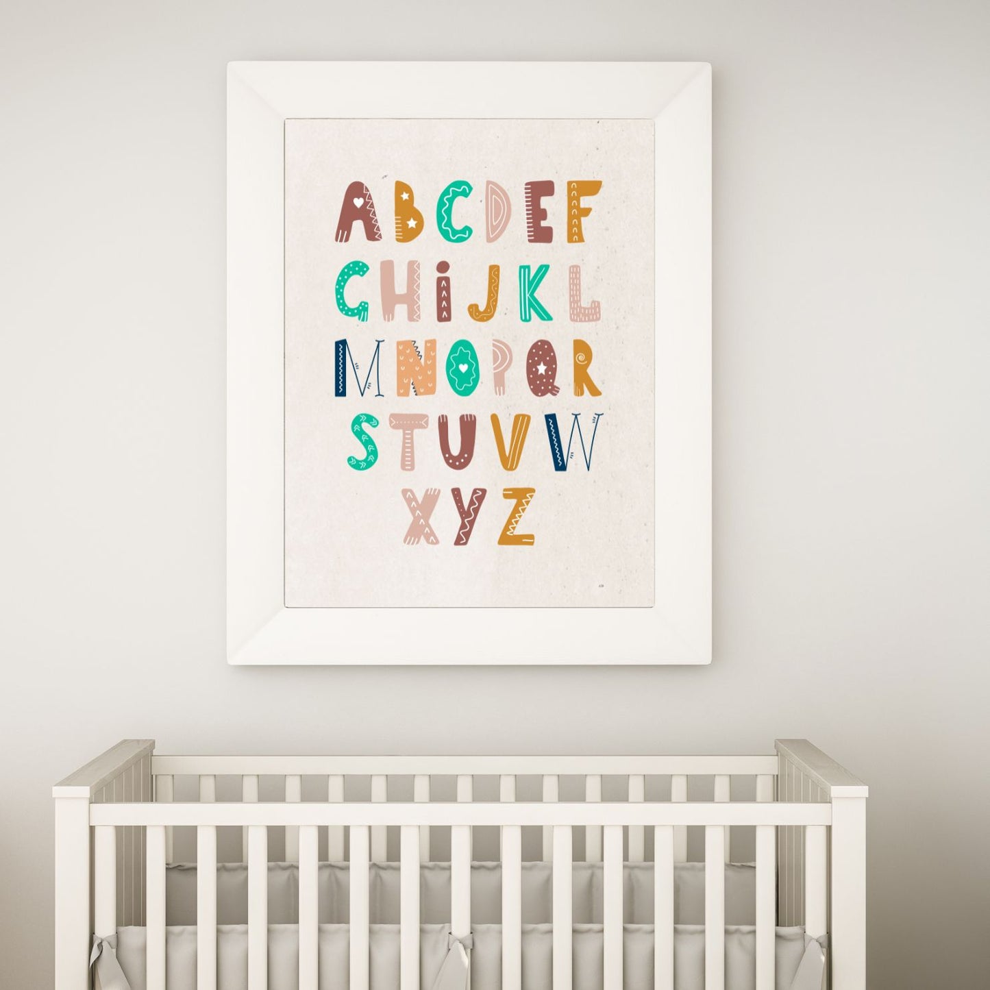 Kids Poster Set - Nursery Décor Prints - Alphabet Numbers ABC 123