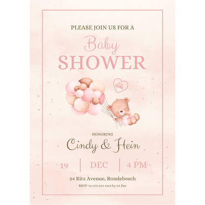 Baby Shower Digital E-Invitation Invite - Design Invitation - South Africa Custom Invite