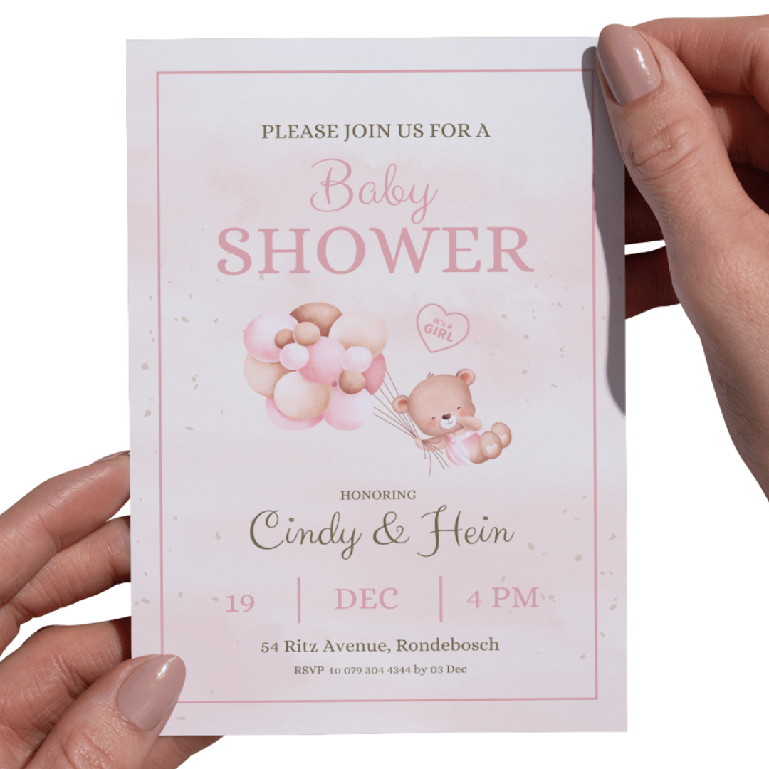 Baby Shower Digital E-Invitation Invite - Design Invitation - South Africa Custom Invite
