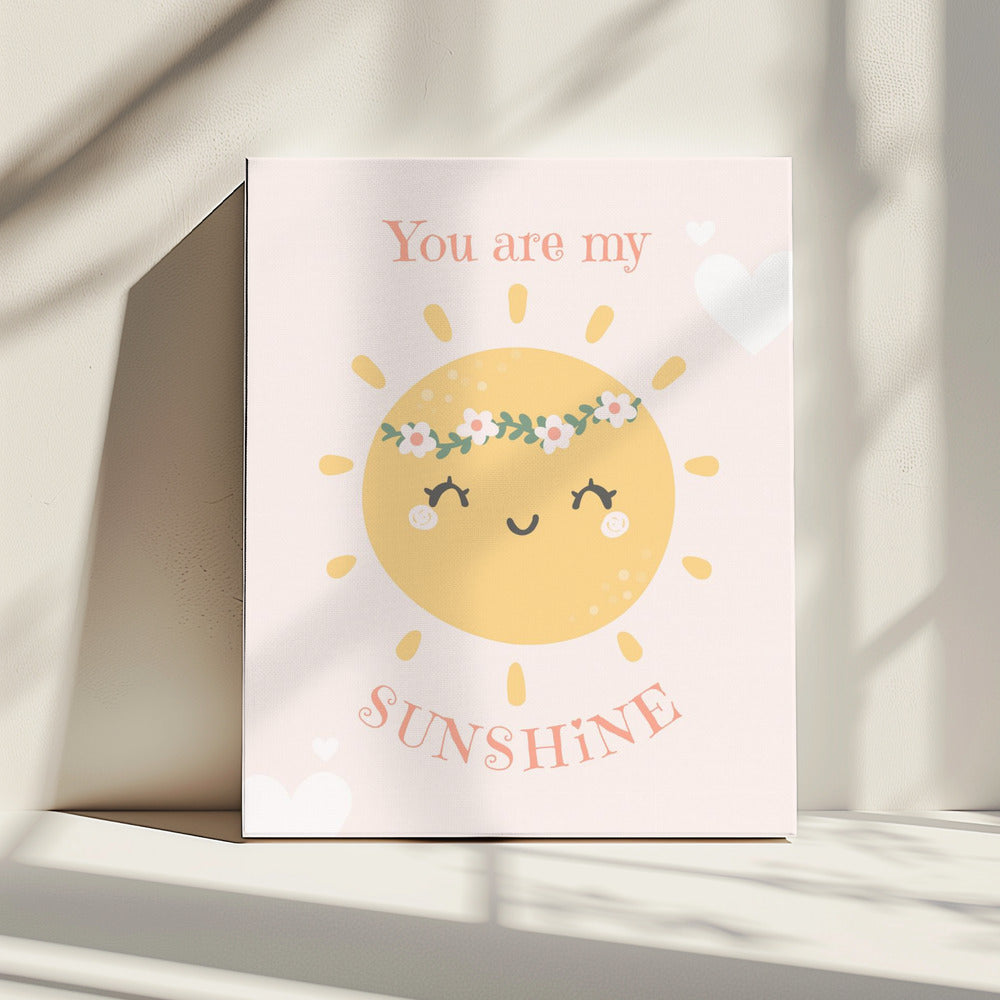 Girl's Canvas Print - You Are My Sunshine