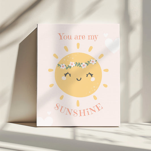 Girl's Canvas Print - You Are My Sunshine