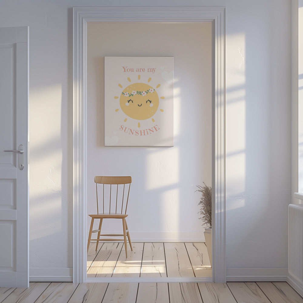 Girl's Canvas Print - You Are My Sunshine