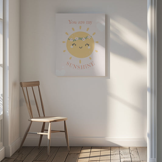 Girl's Canvas Print - You Are My Sunshine