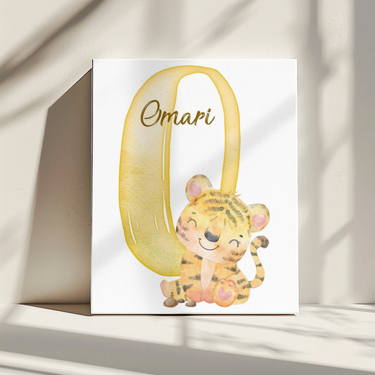 Personalised Nursery Kids' Room Decor - Customised Name On Canvas Print