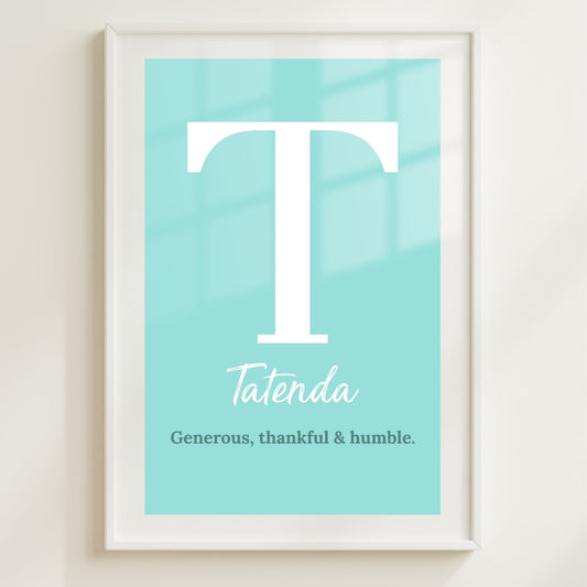 Customised Name Print - Nursery Décor - Boy's Room Personalised Wall Art