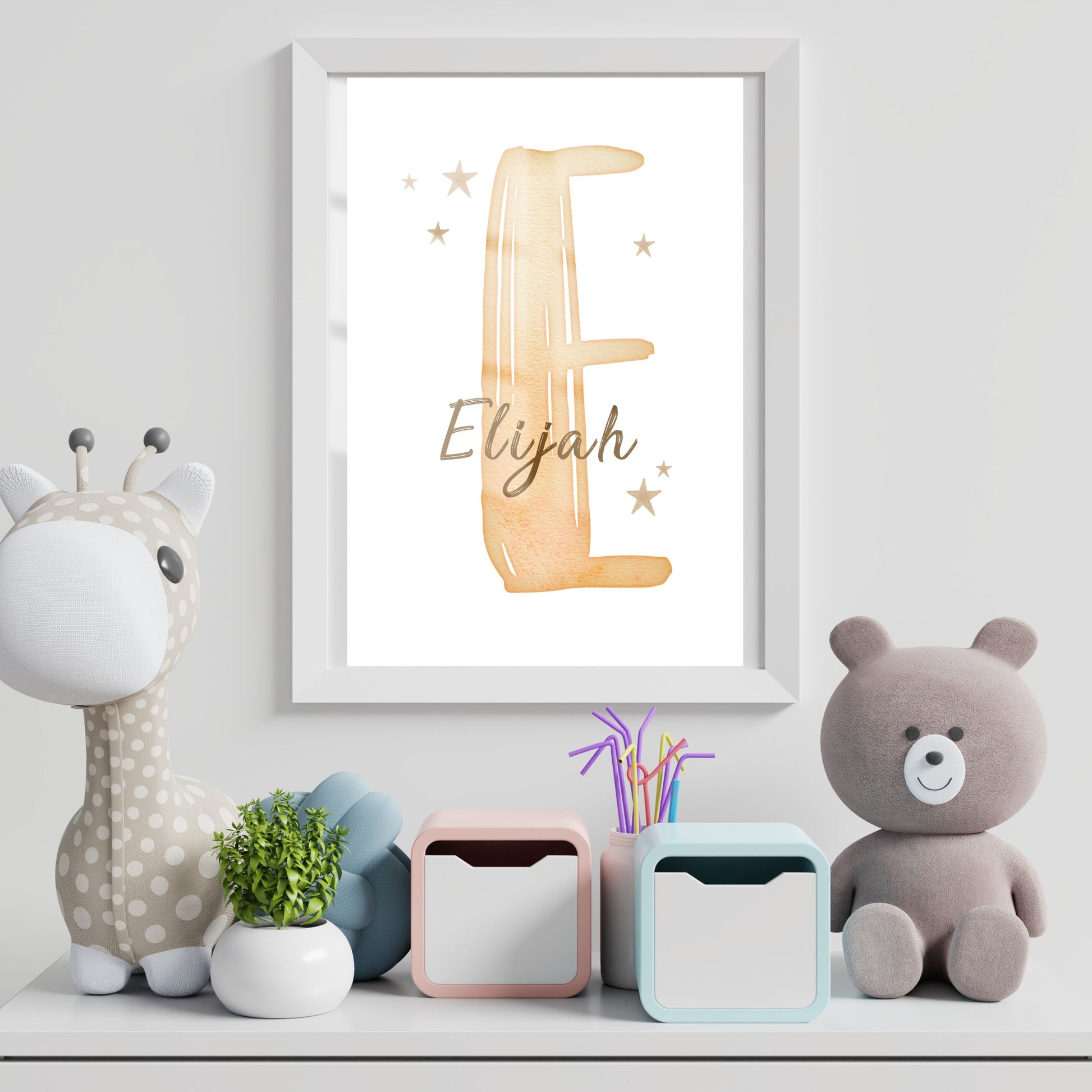 Personalised Custom Name Wall Art | Decor Print for Baby Kids Nursery Room | SassiBloom
