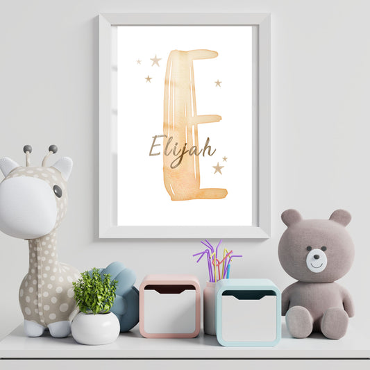 Personalised Custom Name Wall Art | Decor Print for Baby Kids Nursery Room | SassiBloom