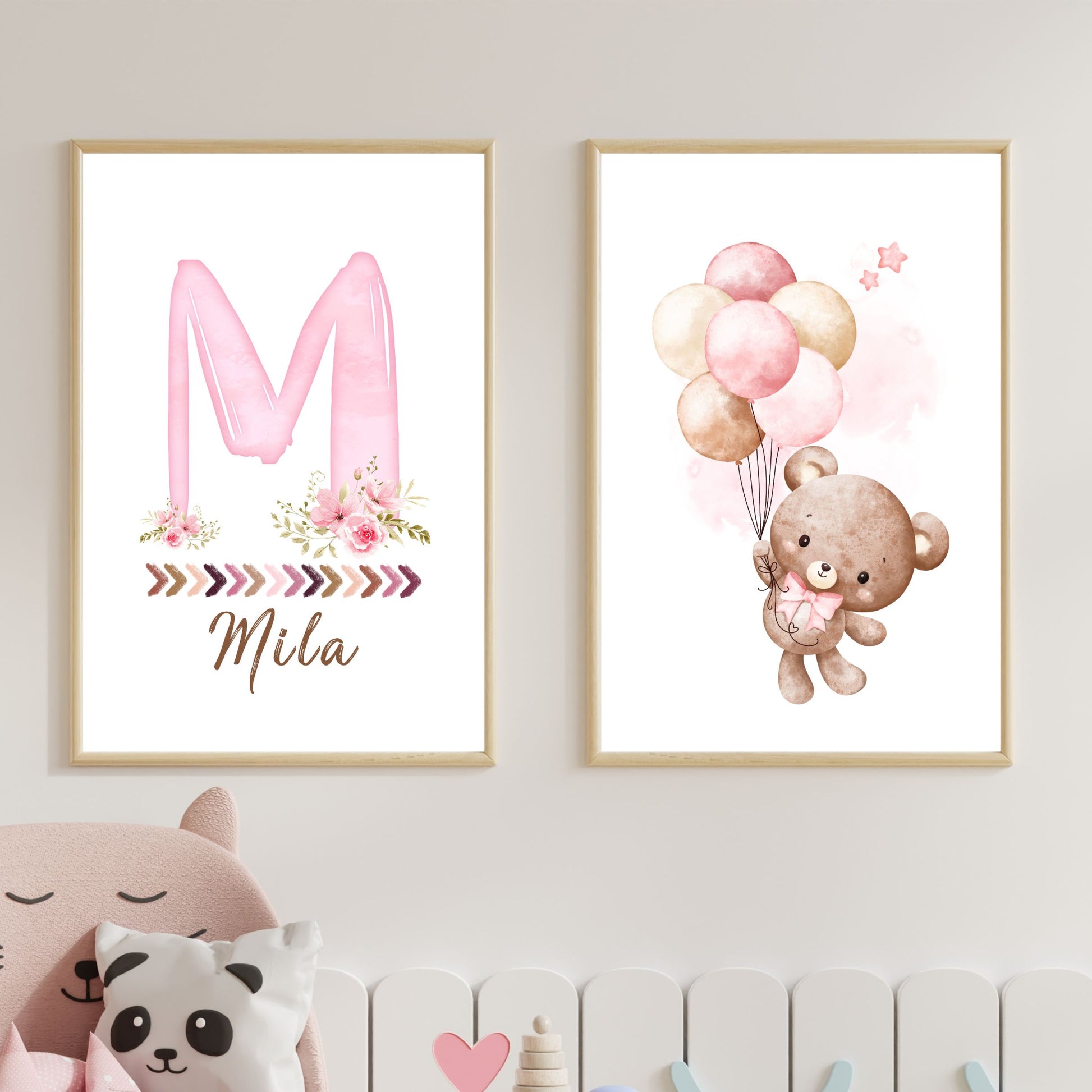 Personalised Custom Name Wall Art | Decor Print for Baby Kids Nursery Room | SassiBloom