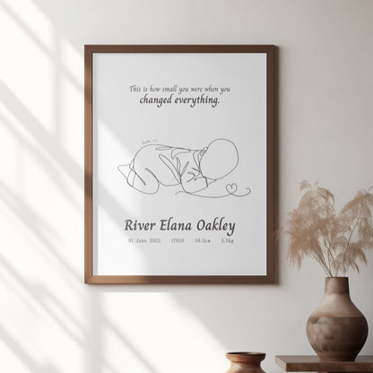 Life-Size Birth Poster | 1:1 Scale Newborn Print