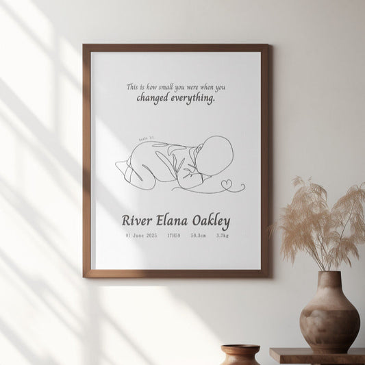 Life-Size Birth Poster | 1:1 Scale Newborn Print