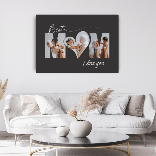 Custom Photos on Canvas: 'Best Mom' Collage