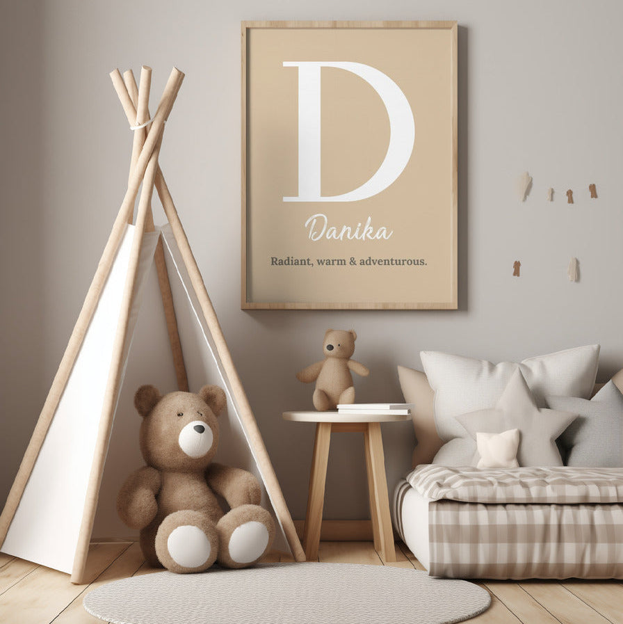 Customised Name Print - Nursery Décor - Baby Room Personalised Wall Art