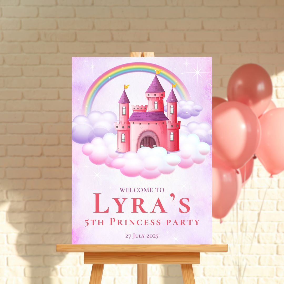 SassiBloom Customised Girl's Birthday Party Decor - Personalised Event Sign Board - South Africa