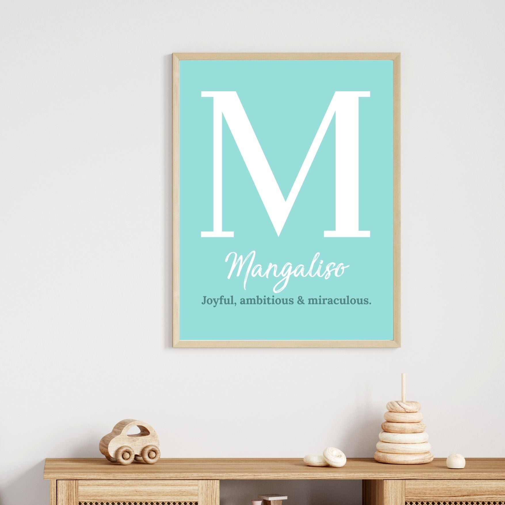 Customised Name Print - Nursery Décor - Boy's Room Personalised Wall Art