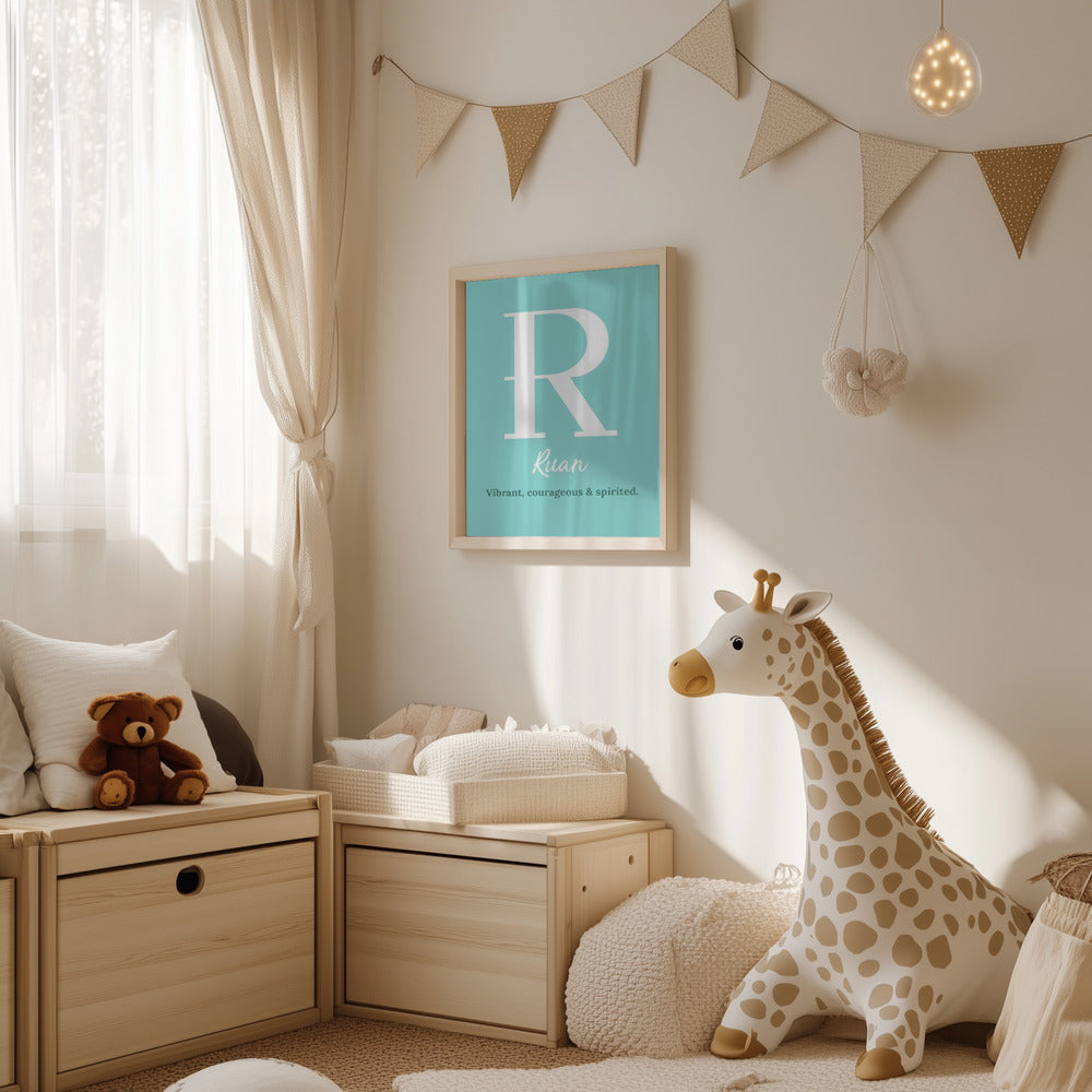 Customised Name Print - Nursery Décor - Boy's Room Personalised Wall Art