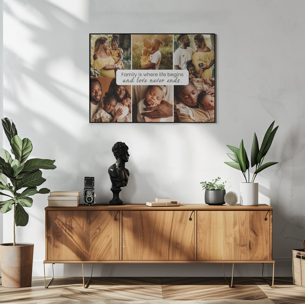 Custom Photo Collage on Poster - Family Quote - Personalised Prints - South Africa Delivery