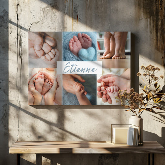 Personalised Boy's Name on Canvas - Custom Photo Collage - Delivery South Africa