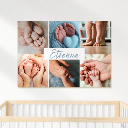 Personalised Boy's Name on Canvas - Custom Photo Collage - Delivery South Africa
