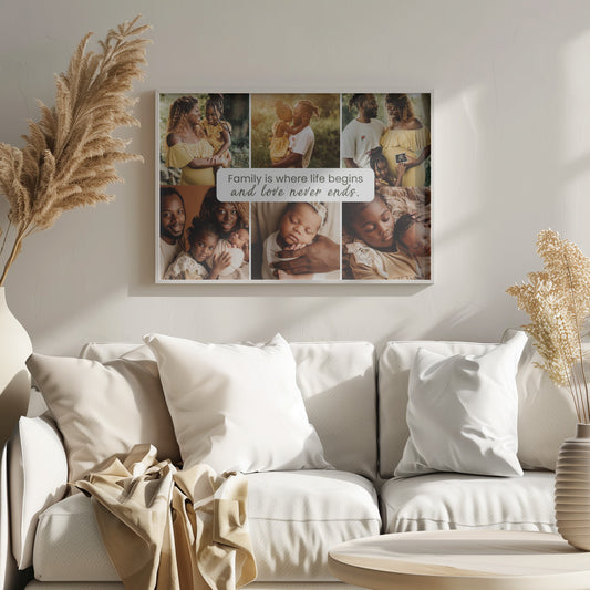 Custom Photo Collage on Poster - Family Quote - Personalised Prints - South Africa Delivery