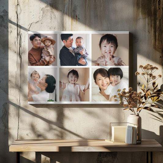 Custom Photo Collage Print on Canvas - 6 Photo Landscape Collage - South Africa Delivery