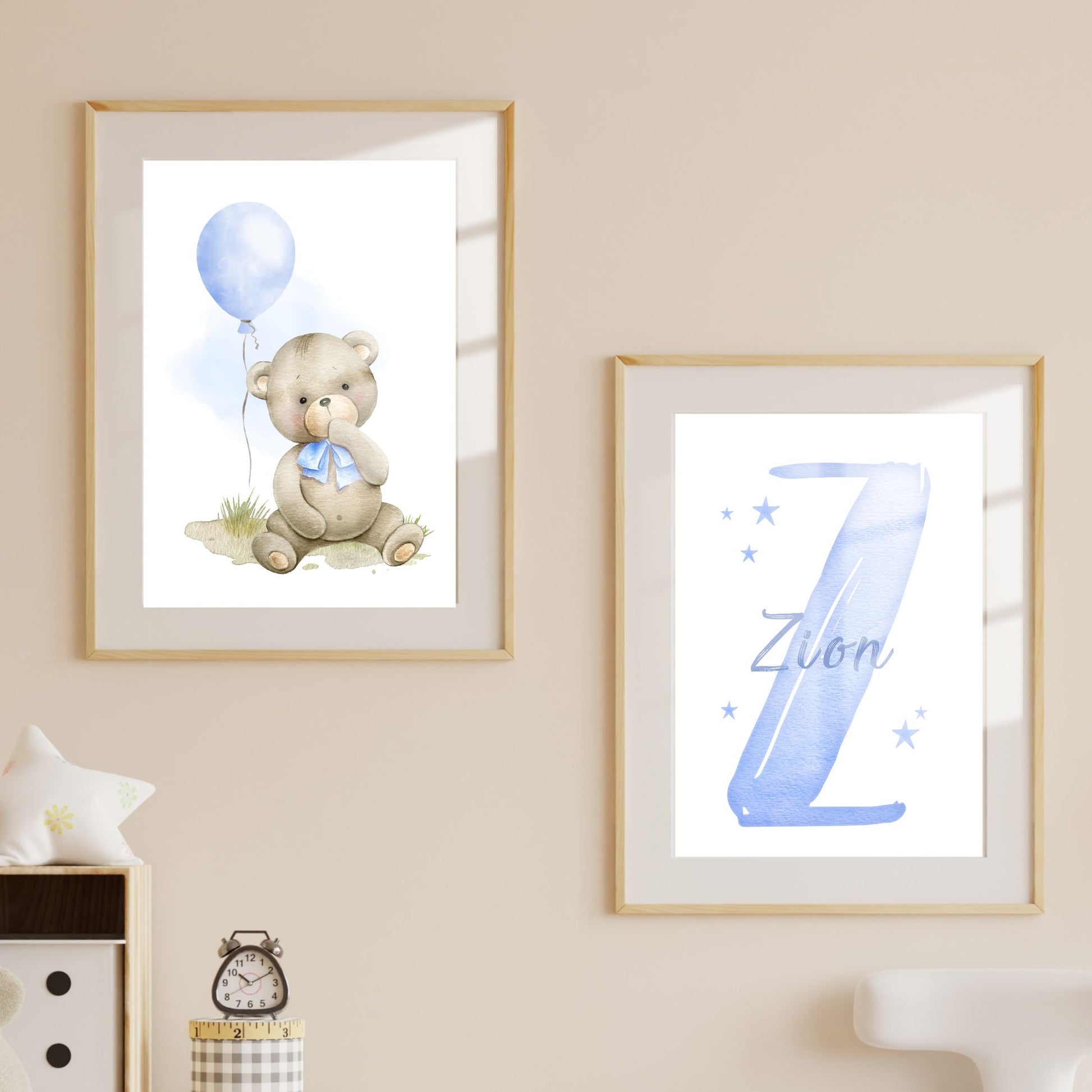 Personalised Custom Name Wall Art | Decor Print for Baby Kids Nursery Room | SassiBloom