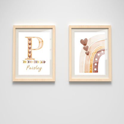 Personalised Custom Name Wall Art | Decor Print for Baby Kids Nursery Room | SassiBloom