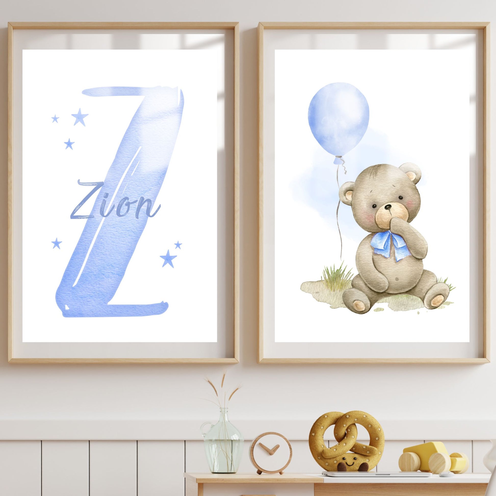 Personalised Custom Name Wall Art | Decor Print for Baby Kids Nursery Room | SassiBloom
